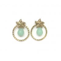 Pendientes Estrella con Aro y Gota Mint