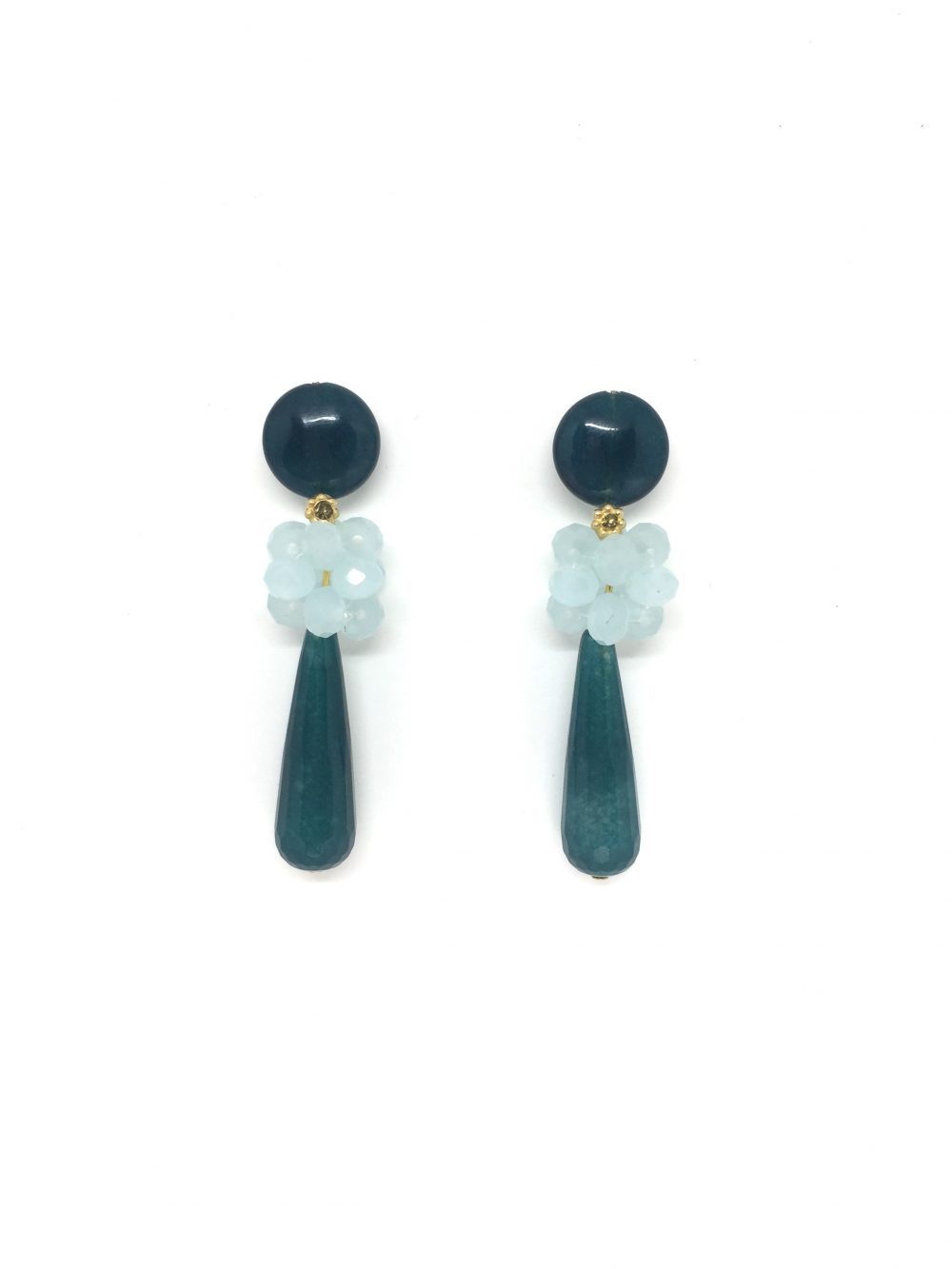 Pendientes Verde y Azul Cielo